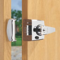 ERA 1830-37-1  Double Locking Night Latch Polished Chrome 40mm Backset