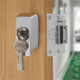 ERA 1830-37-1  Double Locking Night Latch Polished Chrome 40mm Backset