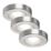 Sensio Zeta Round LED Cabinet Downlights Brushed Steel 6W 180lm 3 Pack