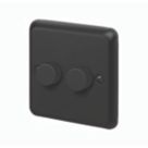 MK Contoura 2-Gang 2-Way  Dimmer Switch  Black