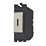 Contactum G2812KSBSB 20AX Grid SP Key Switch Brushed Steel  with Black Inserts