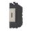 Contactum  20AX Grid SP Key Switch Brushed Steel  with Black Inserts