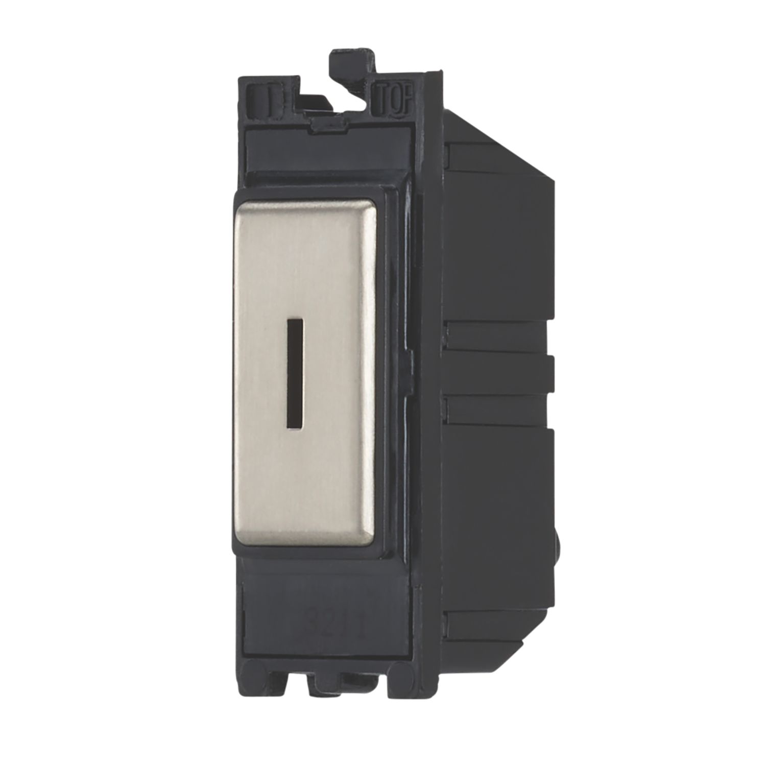 Contactum 20AX Grid SP Key Switch Brushed Steel with Black Inserts (516RV)