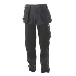 DeWalt Memphis Work Trousers Grey/Black 34" W 29" L