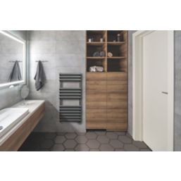 Towelrads 1200mm x 500mm 1828BTU Anthracite Flat Designer Towel Radiator