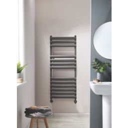 Towelrads 1200mm x 500mm 1828BTU Anthracite Flat Designer Towel Radiator