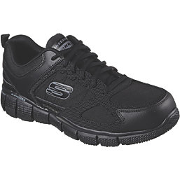 Skechers Telfin Sanphet Metal Free   Non Safety Shoes Black Size 8