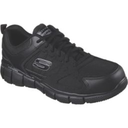 Skechers Telfin Sanphet Metal Free   Non Safety Shoes Black Size 8