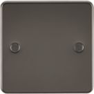 Knightsbridge  1-Gang Blanking Plate Gunmetal