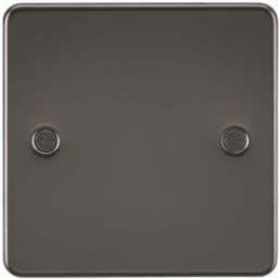 Knightsbridge  1-Gang Blanking Plate Gunmetal