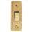 Varilight  10A 1-Gang 2-Way Architrave Light Switch  Polished Brass with Colour-Matched Inserts
