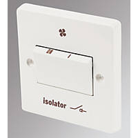 Crabtree Capital 6A 1-Gang 3-Pole Fan Isolator Switch White