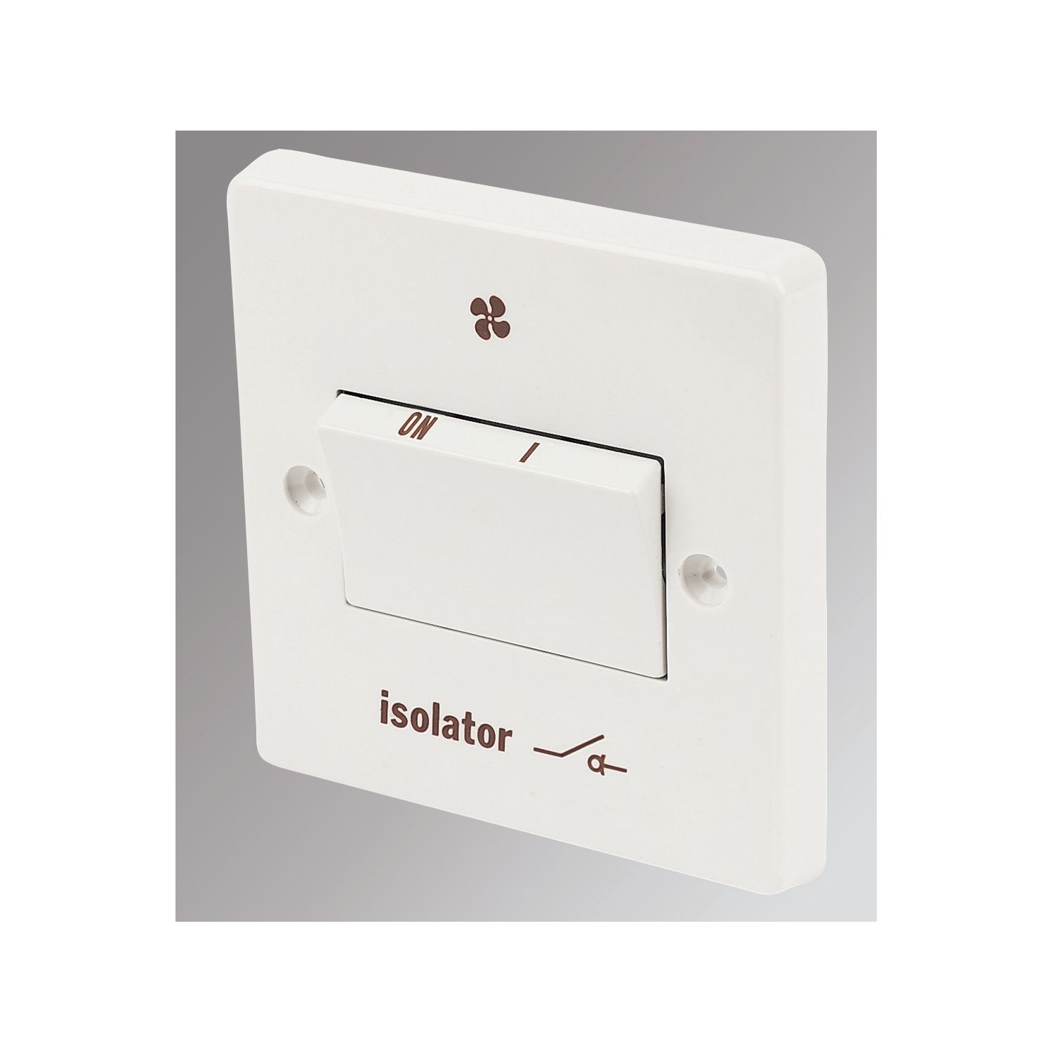 Crabtree Capital 6A 1-Gang 3-Pole Fan Isolator Switch White (51728)