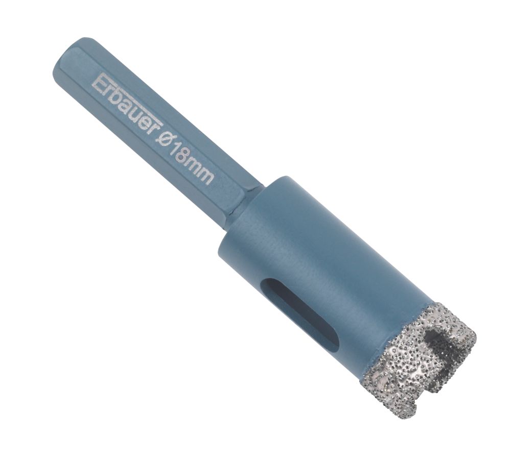 Erbauer Diamond Tile Drill Bit 18mm x 80mm Screwfix