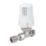1/2" x 15mm White/Chrome Straight Modern Thermostatic Radiator Valve Head & Body