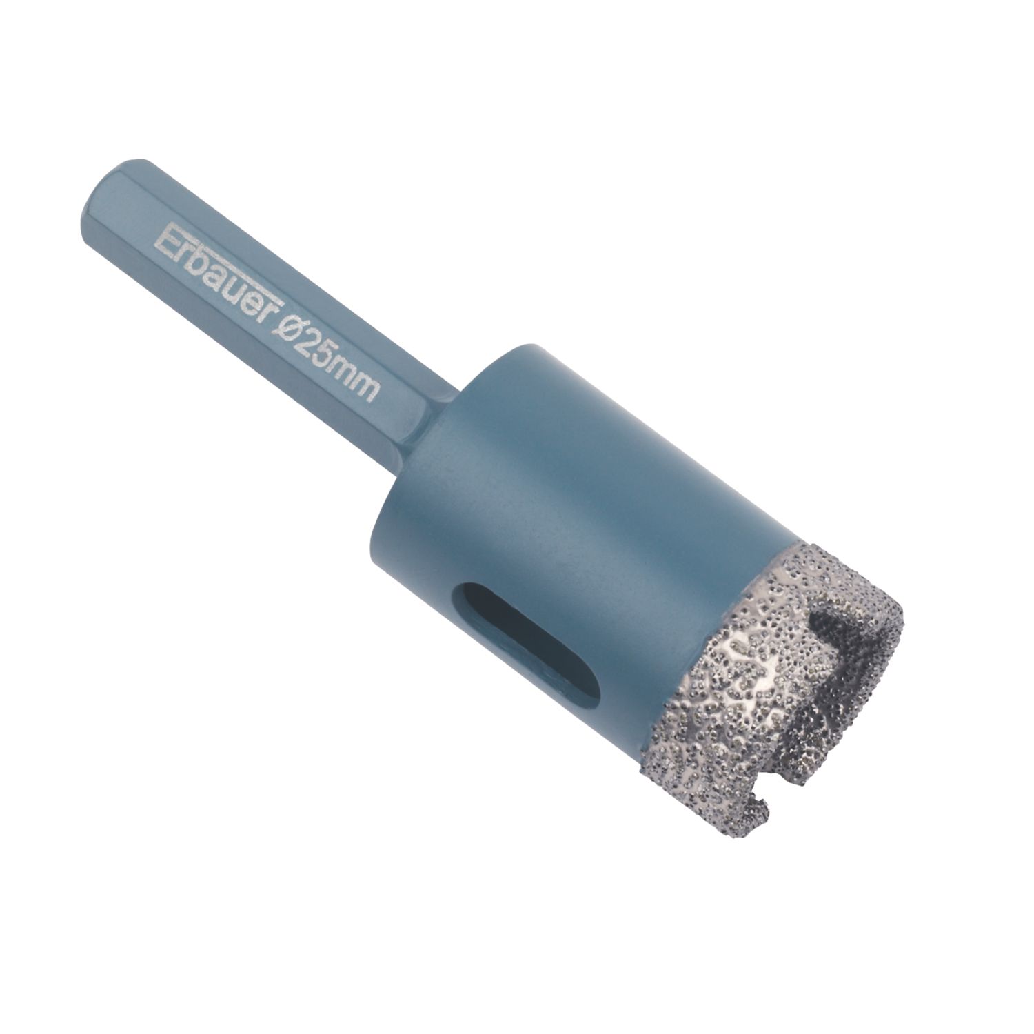 Erbauer Hex Shank Diamond Tile Drill Bit 25mm x 80mm (51788)