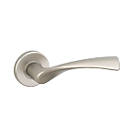 Urfic Pro5/1640 Fire Rated Lever on Rose Door Handles Pair Satin Stainless Steel