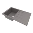 Swirl Erzen 1 Bowl  Grey Composite Sink 800mm x 500mm
