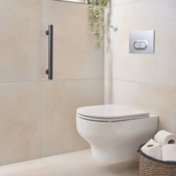 Swirl Adapt+ Straight Household Grab Rail Matt Black 300mm