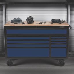 Bunker  10-Drawer Workbench Roller Tool Cabinet Blue