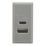 Knightsbridge  Modular 3.1A 15.5W 2-Outlet Type A & C USB Socket Grey