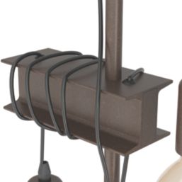 Eglo Townshend 4 Floor Lamp Black/Antique Brown