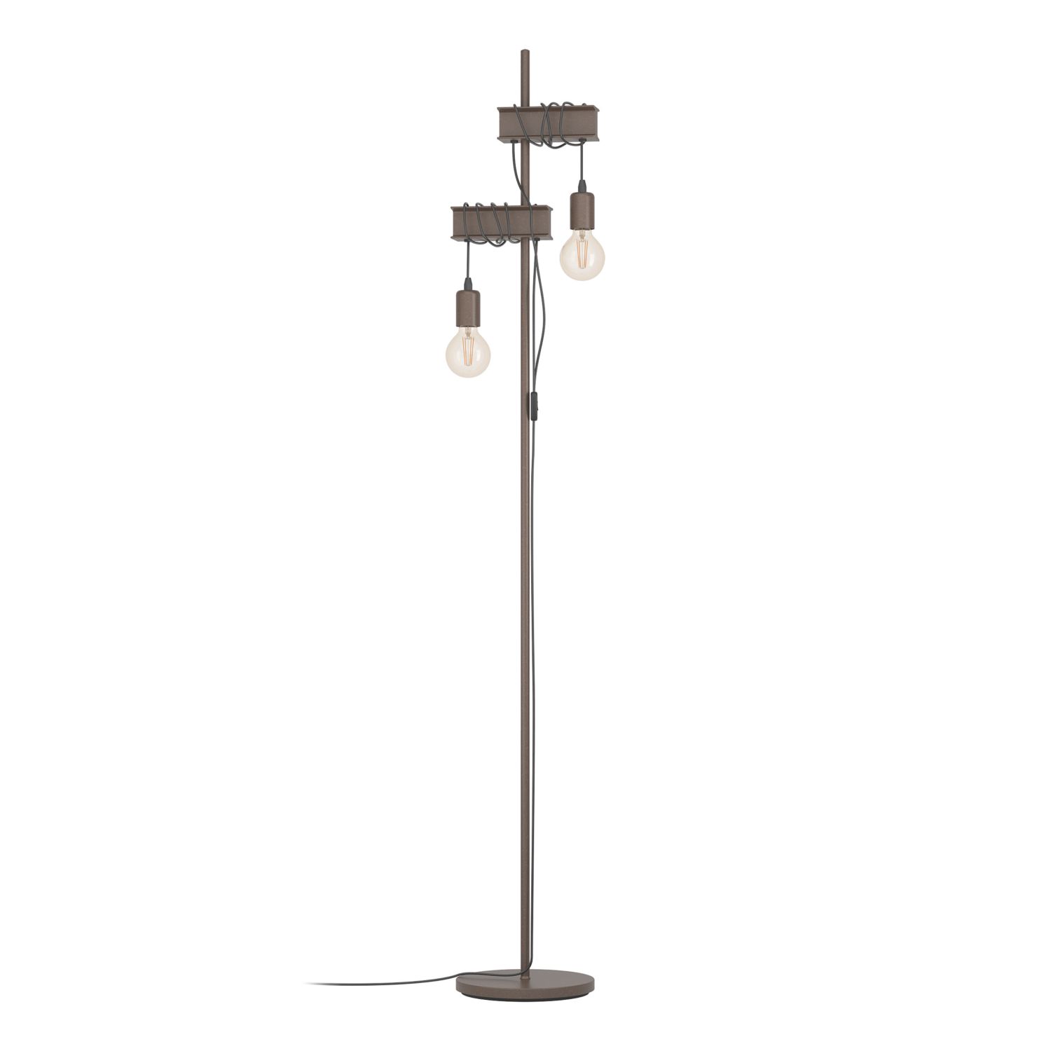 Eglo Townshend 4 Floor Lamp Black/Antique Brown (517CX)