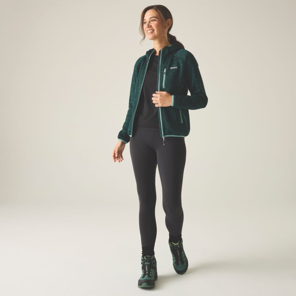 Regatta Newhill Full Zip Womens Hooded Fleece Mediterranea Size 12