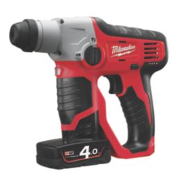 Milwaukee M12 H-402C 1.8kg 12V 2 x 4.0Ah Li-Ion RedLithium  Cordless SDS Plus Hammer Drill