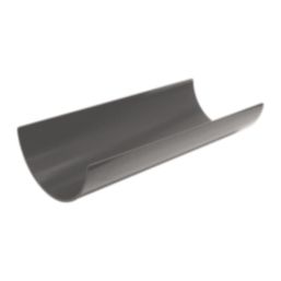 FloPlast RG3AG uPVC Half Round Gutter Anthracite Grey 112mm x 3m 6 Pack