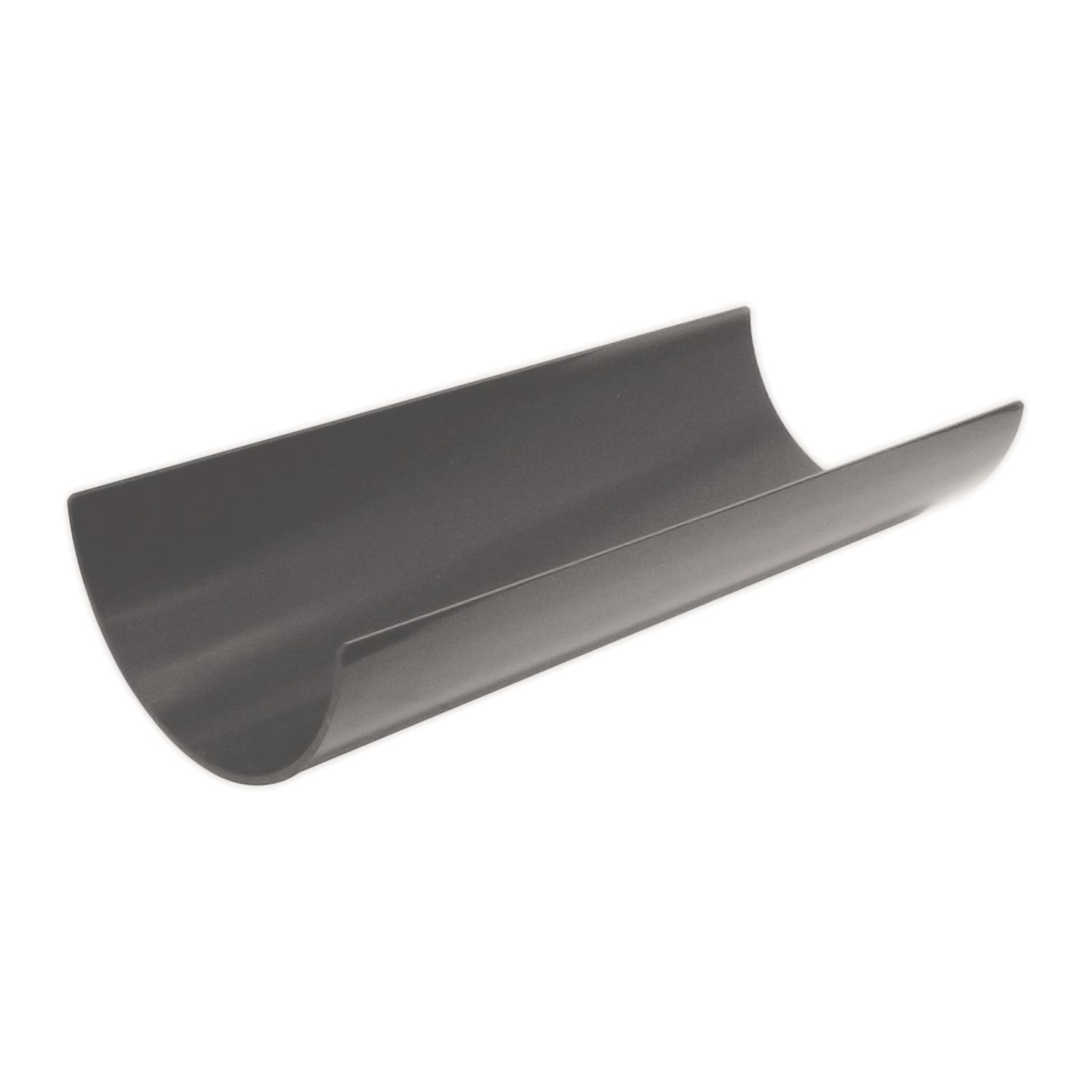 FloPlast RG3AG uPVC Half Round Gutter Anthracite Grey 112mm x 3m 6 Pack (517KK)