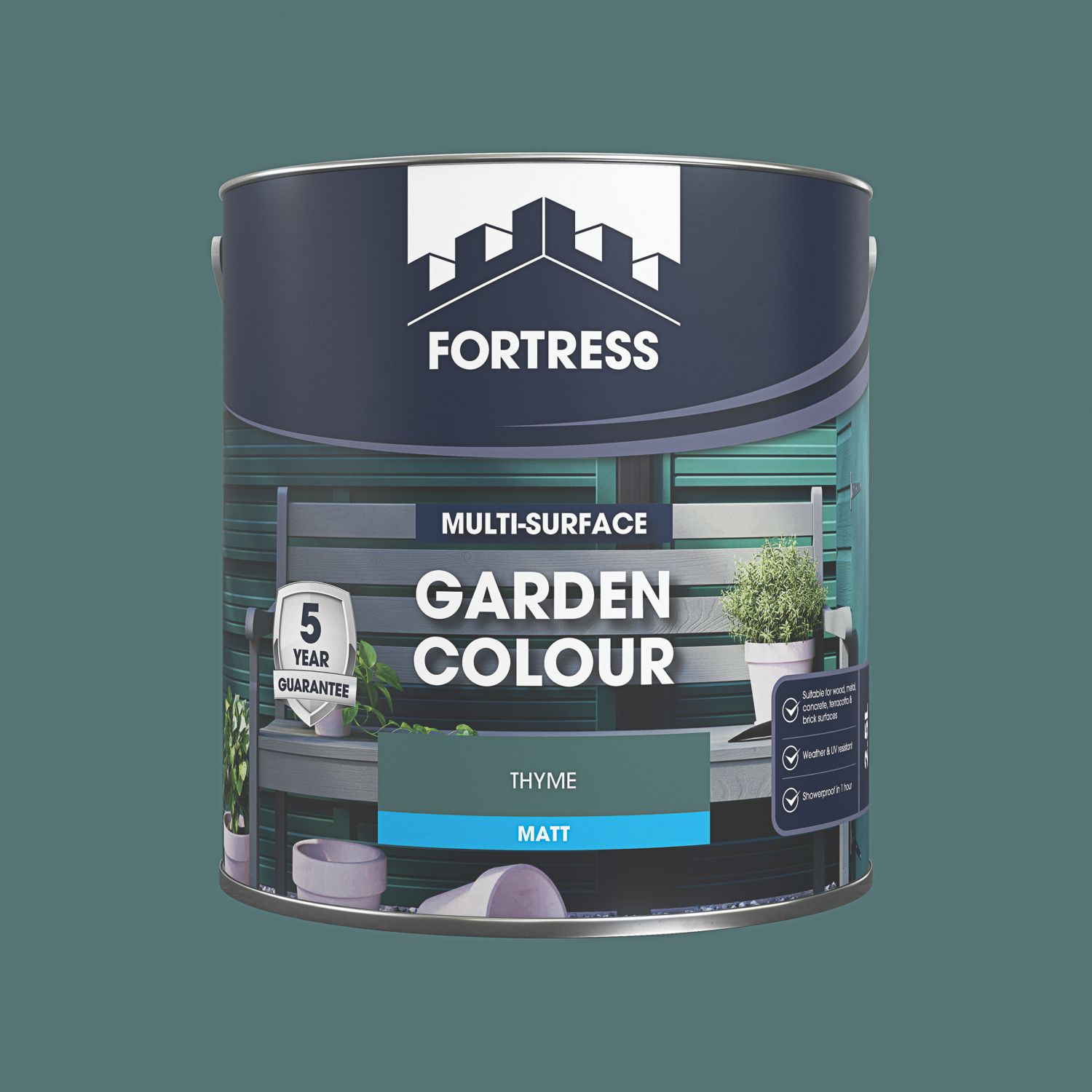Fortress 2.5Ltr Thyme Matt Garden Paint (517PC)