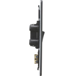 Knightsbridge  45A 2-Gang DP Control Switch Anthracite with LED