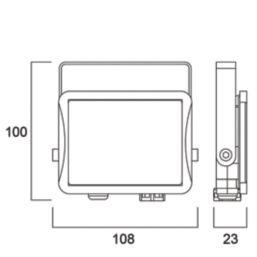 Sylvania Sylflood Indoor & Outdoor LED Flood Light Black 17W 2000lm