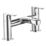 Aqualisa Central Chrome 123mm Deck Mounted Lever 2 Tap Holes Bath Pillar Tap