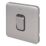 Schneider Electric Lisse Deco 50A 1-Gang DP Cooker Switch Brushed Stainless Steel with LED with Black Inserts