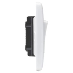 Knightsbridge Curved Edge 10AX 1-Gang 1-Way Double Pole Switch  White