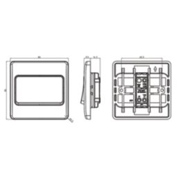 Knightsbridge Curved Edge 10AX 1-Gang 1-Way Double Pole Switch  White