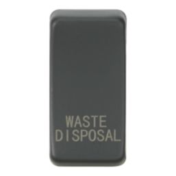 Knightsbridge 'WASTE DISPOSAL' Switch Cover Anthracite