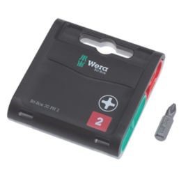 Wera BiTorsion 851/1 H 1/4" 25mm Hex Shank PH2 Tough Bits 20 Pack