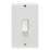Crabtree Instinct 50A 2-Gang DP Control Switch White with LED