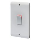 Crabtree Instinct 50A 2-Gang DP Control Switch White with LED