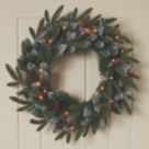 Blitzen 500mm Indoor LED Pre Lit Artificial Christmas Wreath
