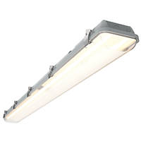 Ansell Tornado Twin 4ft LED Non-Corrosive Batten Fitting White & Grey 40W 4425lm