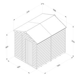 Forest Beckwood 6' x 7' 6" (Nominal) Apex Shiplap Timber Shed