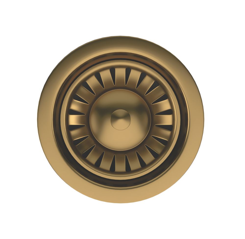 ETAL Sink Strainer Waste without Overflow Gold 90mm Screwfix