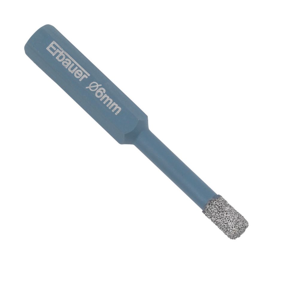 Erbauer  Hex Shank Diamond Tile Drill Bit 6mm x 67mm