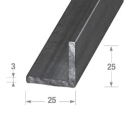 Essentials Black Angle Profile 1m x 25mm x 25mm