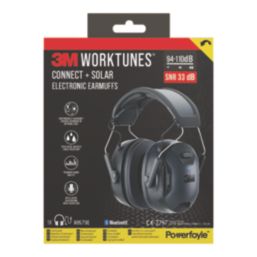 3M WorkTunes Connect & Solar Wireless Bluetooth Ear Defenders 33dB