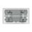 British General Nexus Metal 13A 2-Gang SP Switched Socket + 3.25A 65W 2-Outlet Type C USB Charger Polished Chrome with White Inserts